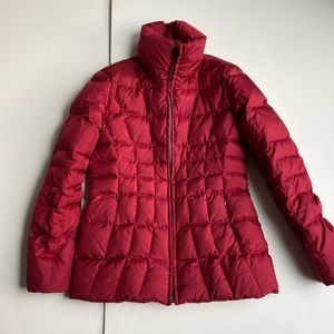 Calvin Klein ruby red down winter puffer jacket coat Sz XS